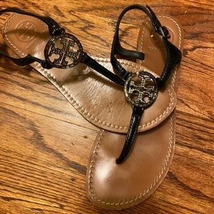 Tory Burch tetrapods thong sandals jeweled logo